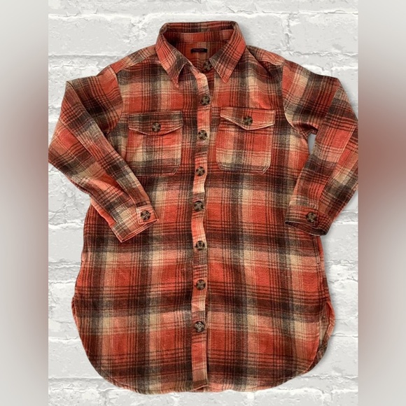 Jackets & Blazers - Oversized Long Fit Plaid Shacket